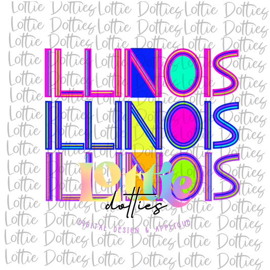 Illinois PNG - Illinois Sublimation - Digital Download