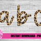 Leopard script Faux Applique Alphabet - Alpha Pack - Alphabet Clipart