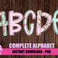 Spring Floral Alphabet - Alpha Pack - Alphabet Clipart