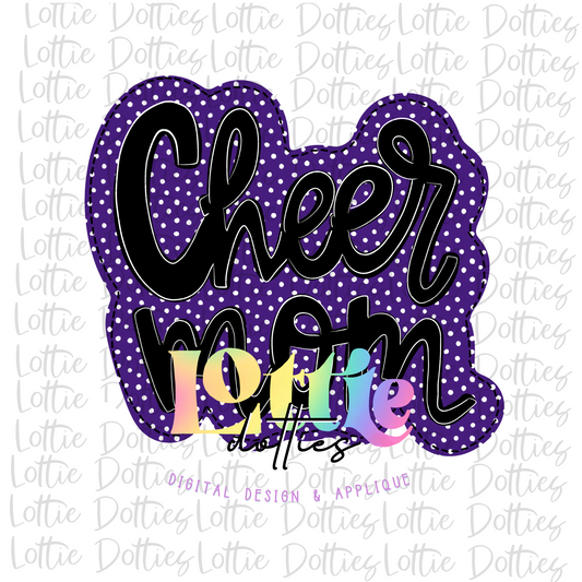 Cheer Mom Png - Cheer Mom Sublimation Design - Digital Download - Purple and Black