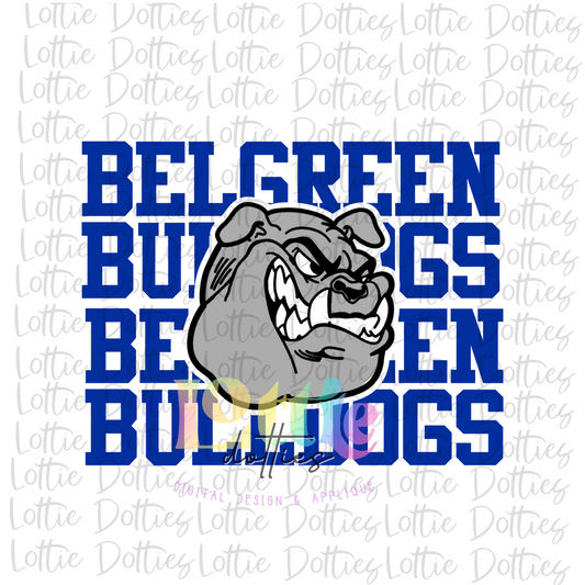 Belgreen Bulldogs stack PNG - Bulldogs  -  Sublimation design - Digital Download