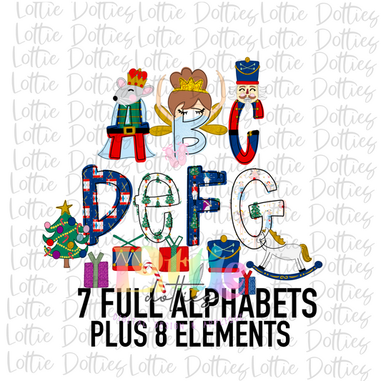 Nutcracker Traditional - Alphabet Clipart - Instant Download  - Alpha Pack