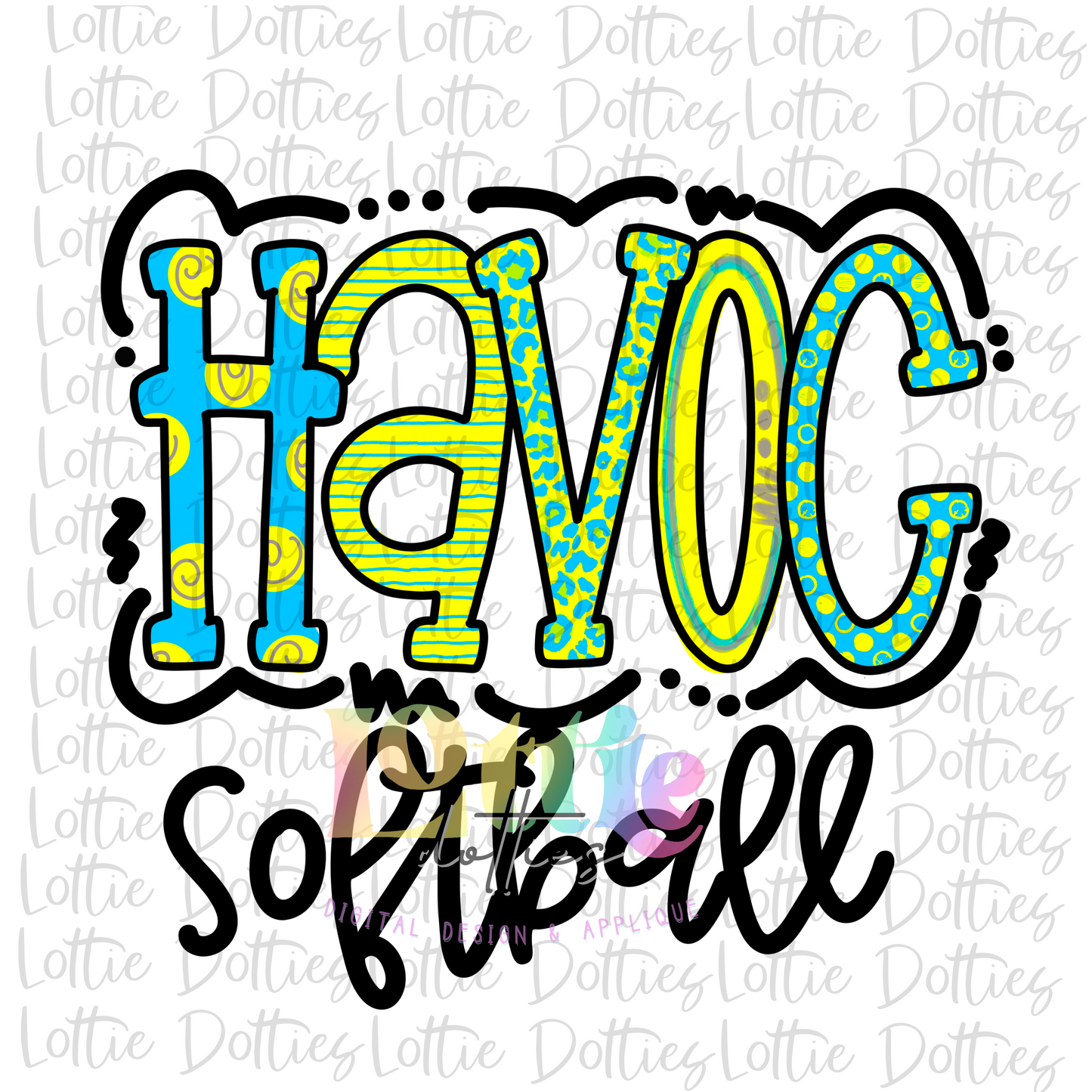 Havoc Softball PNG - Havoc Sublimation - Digital Download