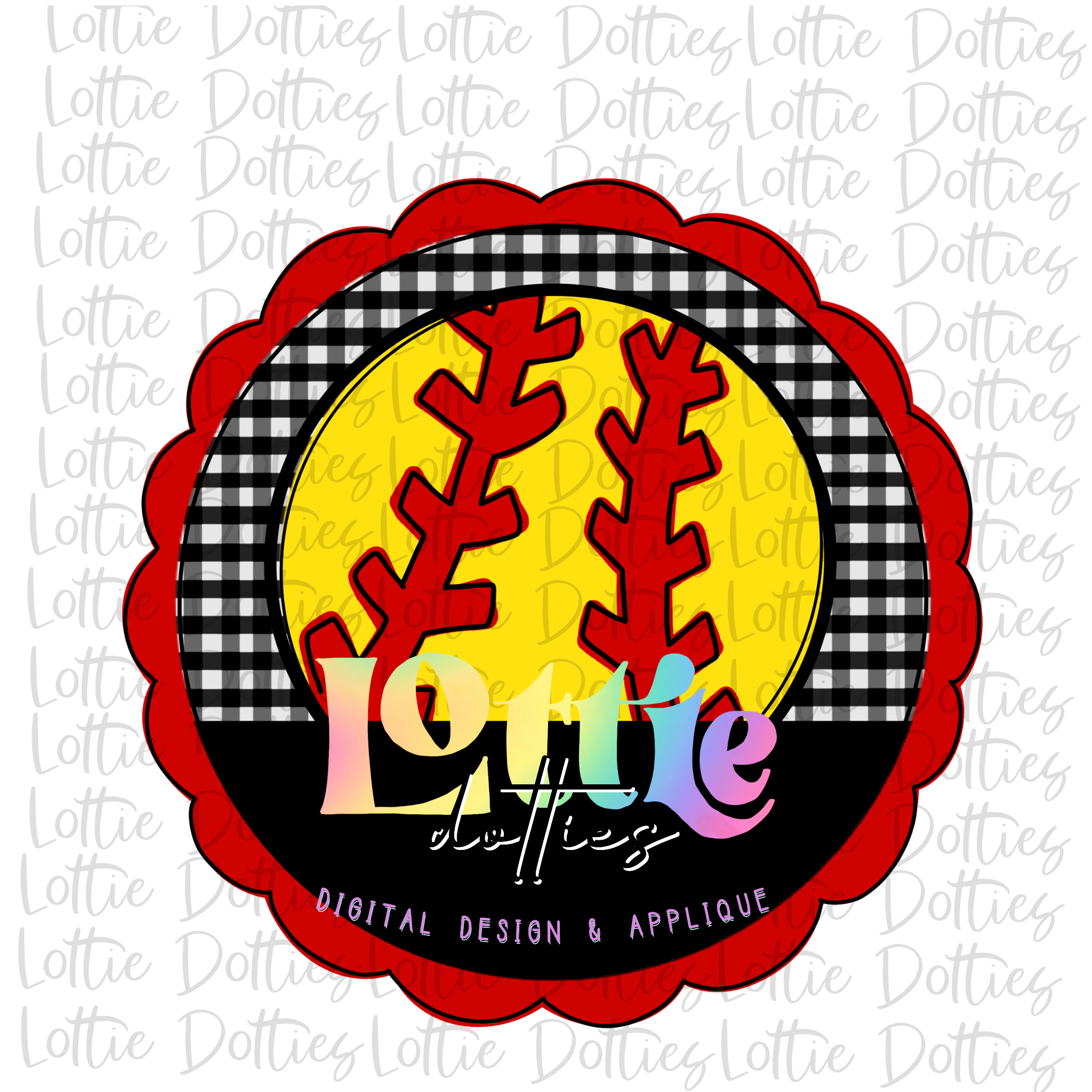 Softball Circle - PNG -Softball Sublimation- Digital Download - Red an ...