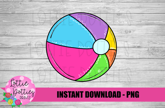 Beach Ball Png - Pool Sublimation Design- Digital Download