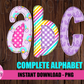 Princess Faux Applique Alphabet - Alpha Pack - Alphabet Clipart - Instant Download  - Girl Alpha Pack