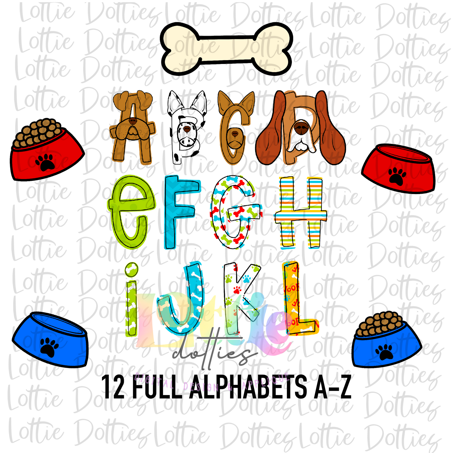 Puppy Alpha - Alpha Pack - Alphabet Clipart - Instant Download  - Alpha Pack