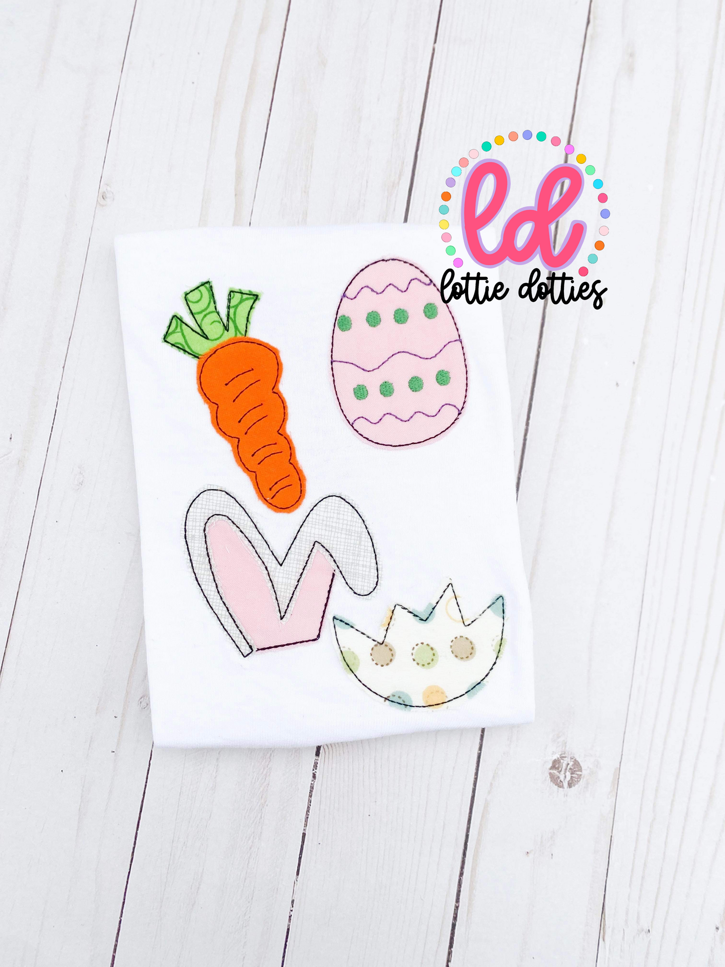 Easter Applique Alphabet Elements Pack - Machine Embroidery Applique Design - Alphabet Applique - Instant Download