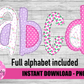 Unicorn Rosie Alphabet - Alpha Pack - Alphabet Clipart - Instant Download  - Alpha Pack