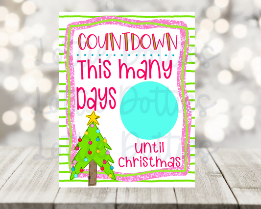 Countdown To Christmas Png - Christmas Sublimation- Digital Download