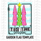 Christmas Tree Tis the Season Flag Template Png - Christmas Sublimation- Digital Download