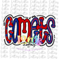 Comets - PNG - Comets - Sublimation - Digital Download - Red and Blue