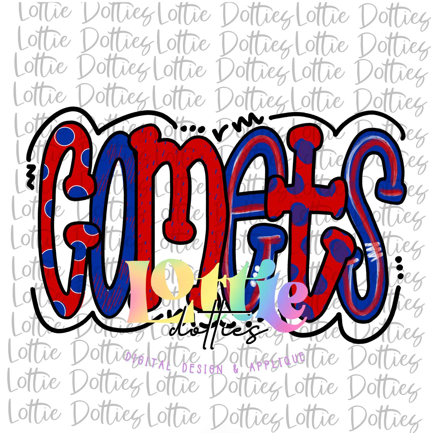 Comets - PNG - Comets - Sublimation - Digital Download - Red and Blue