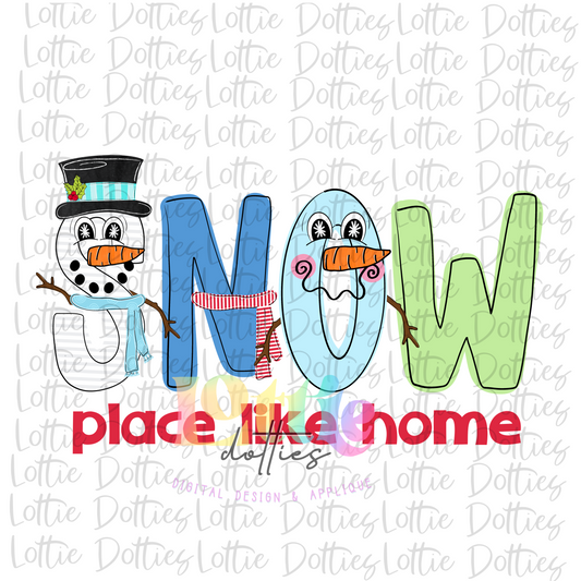 Snow Place Like Home Blue - PNG - sublimation design - Digital Download