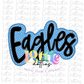 Eagles PNG - Eagles -  sublimation design - Digital Download Carolina Blue and Black
