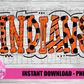 Indians PNG -  Indians sublimation design - Digital Download - Orange and Black