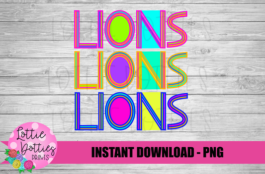 Lions PNG - Lions -  sublimation design - Digital Download