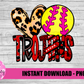Love Softball Trojans  -  PNG - Trojans   -  sublimation design - Digital Download