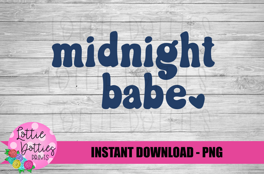 Midnight Babe Png - New Year Sublimation