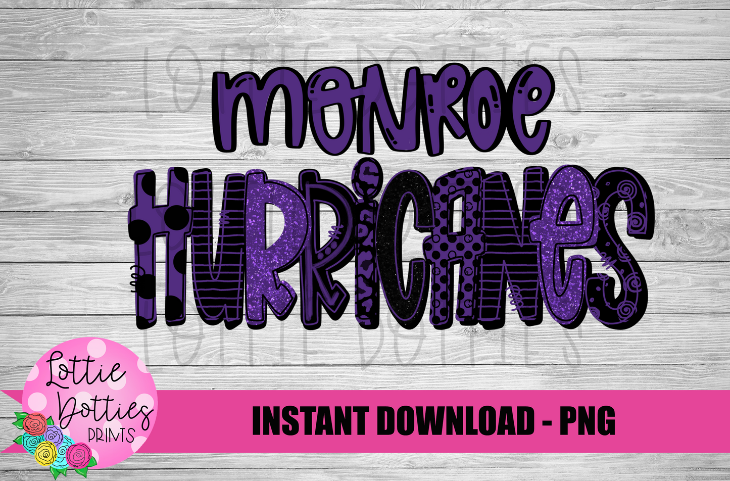 Monroe Hurricanes PNG - Hurricanes sublimation design - Digital Download