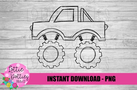 Monster Truck Png - Monster Truck Sketch Design - Monster Truck Design