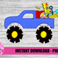 Monster Truck  Png - Back To School Design - Monster Truck Sublimation
