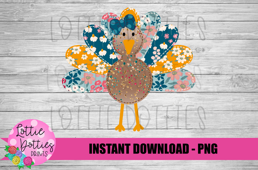 Turkey Png - Thanksgiving Sublimation Design- Digital Download