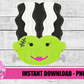 Frankenstein Png - Bride of Frankenstein Png - Halloween Sublimation Design - Kids Halloween Design - Digital Download