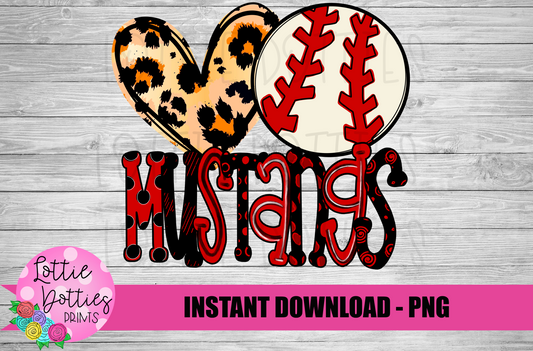 Mustangs Baseball  PNG - Mustangs -  sublimation design - Digital Download