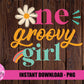 One Groovy Girl  Png  -Instant Download - Digital Download