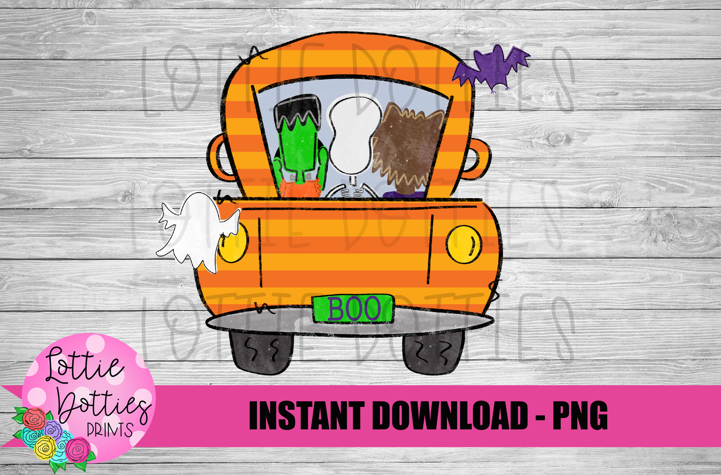 Halloween Truck PNG - Truck with Monsters - Halloween Sublimation -  Digital Download