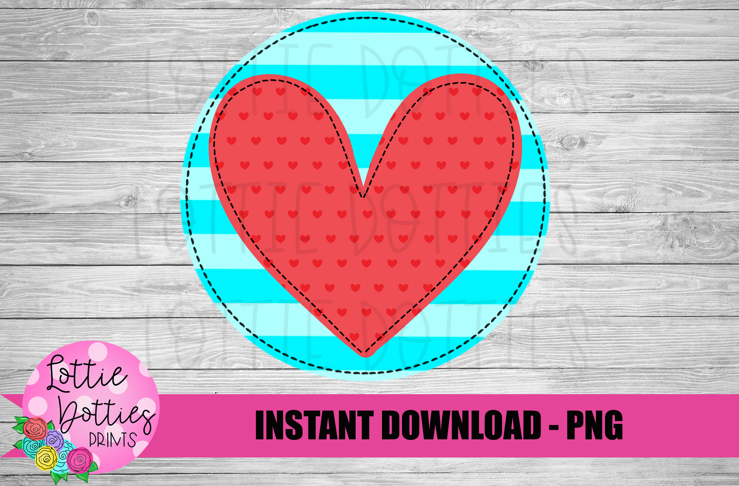 Heart Patch Png - Valentine Sublimation