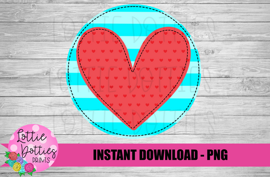 Heart Patch Png - Valentine Sublimation