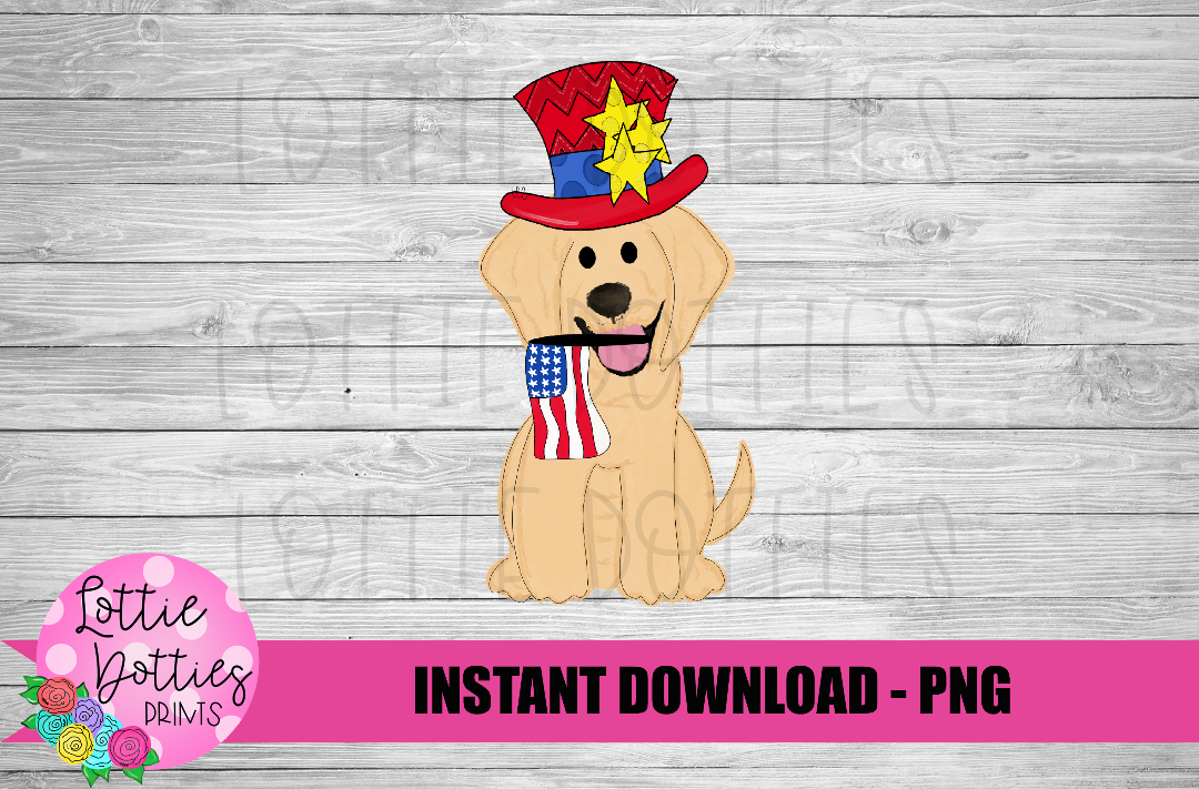 Patriotic Pup - Patriotic Puppy - Patriotic Design - Digital Download