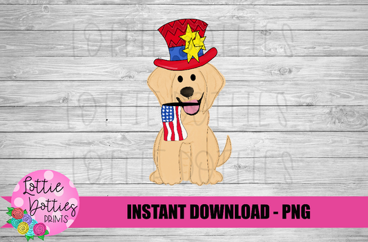 Patriotic Pup - Patriotic Puppy - Patriotic Design - Digital Download