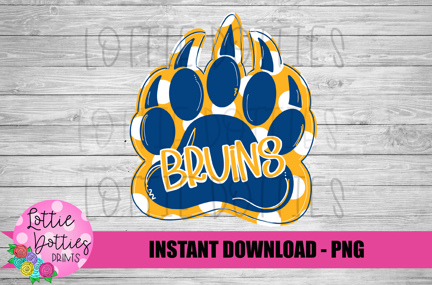 Paw Bruins  PNG - Bruins- Sublimation design - Digital Download