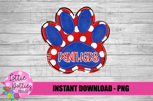 Paw Panthers PNG - Panthers Sublimation  - Digital Download