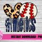 Peace Love Baseball Athletics - PNG - Athletics Sublimation - Digital Download