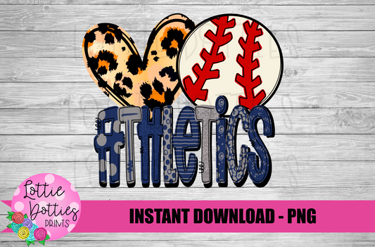 Peace Love Baseball Athletics - PNG - Athletics Sublimation - Digital Download