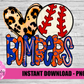 Peace Love Baseball PNG - Bombers Sublimation - Mascot