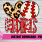 Peace Love  Baseball  PNG - Cardinals Sublimation design - Digital Download