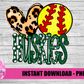 Peace Love Huskies Softball PNG - Softball Sublimation Design