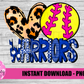 Peace Love Warriors Softball  Png - Mascot  Sublimation Design - Digital Download