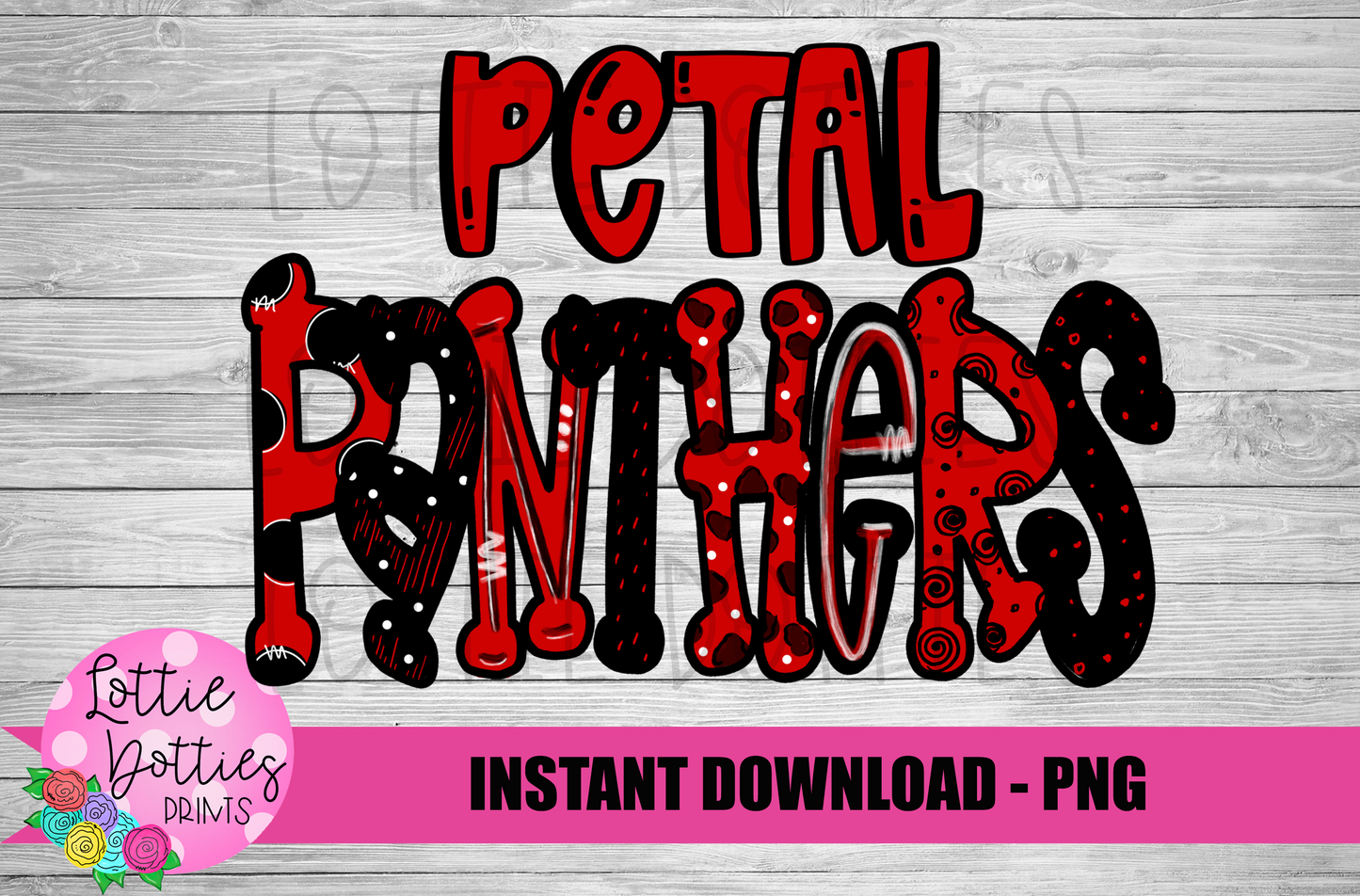 Petal Panthers  PNG - Panthers Sublimation  - Digital Download