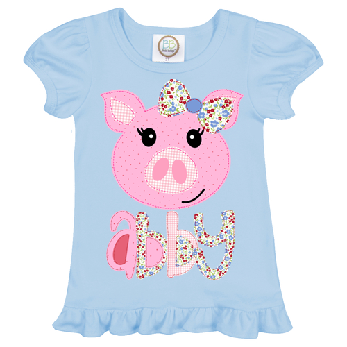 Made to Match Pig Faux Applique Alphabet - Alpha Pack