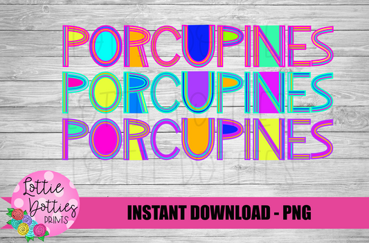 Porcupines PNG - Porcupines Sublimation  - Digital Download
