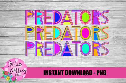 Predators PNG - Predators Sublimation - Mascot