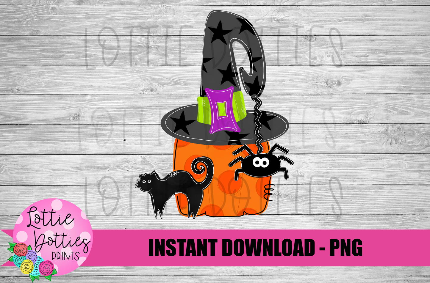 Pumpkin Png - Witch Hat - Pumpkin Sublimation Design - Halloween Sublimation Digital Download