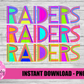 Raiders PNG -  Raiders sublimation design - Digital Download