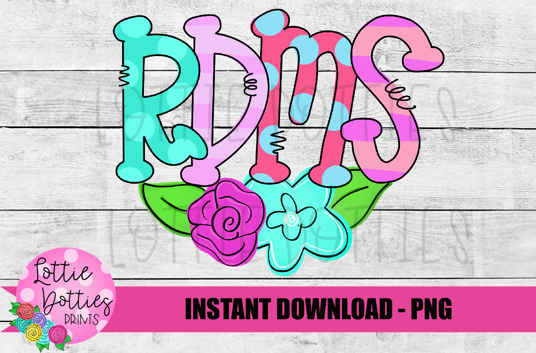 RDMS Png - Sonography - Ultrasound Design - Digital Download